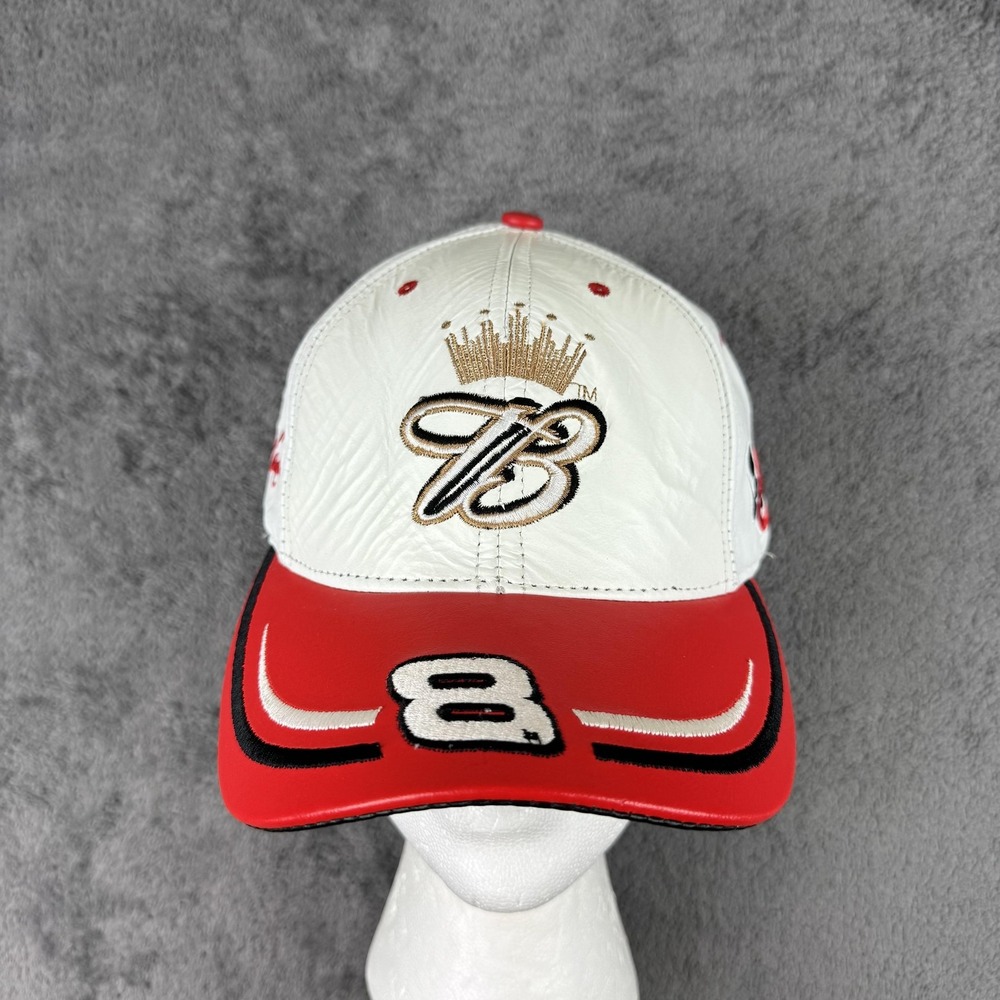 VTG Chase Authentics NASCAR Dale Earnhardt Jr Hat Mens OSFA White Red Leather #8